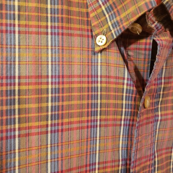 Austin Reed London Men’s Long-Sleeve Button Down Plaid Shirt Sz Medium - Picture 2 of 8